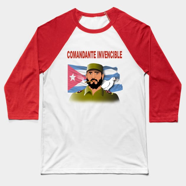 Fidel Castro T shirt coffe mug sticker magnet hoodie tank top Baseball T-Shirt by Elcaiman7